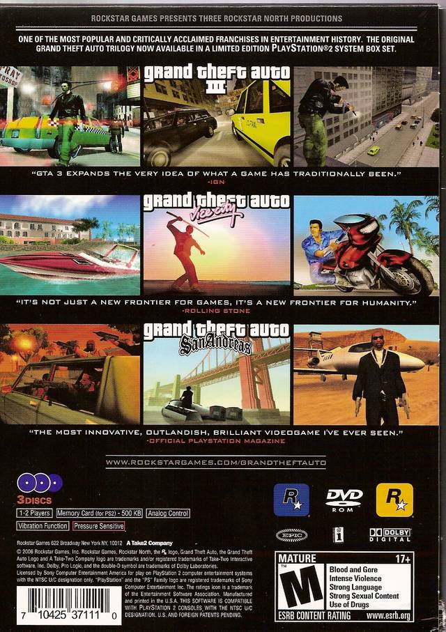 Grand Theft Auto Trilogy - Playstation 2