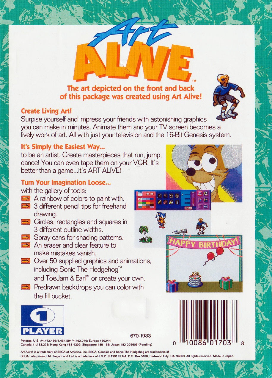Art Alive - Sega Genesis