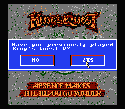King's Quest V - NES