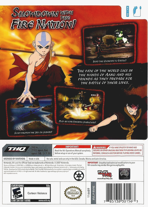 Avatar the Last Airbender Into the Inferno - Wii - Retro Island Gaming