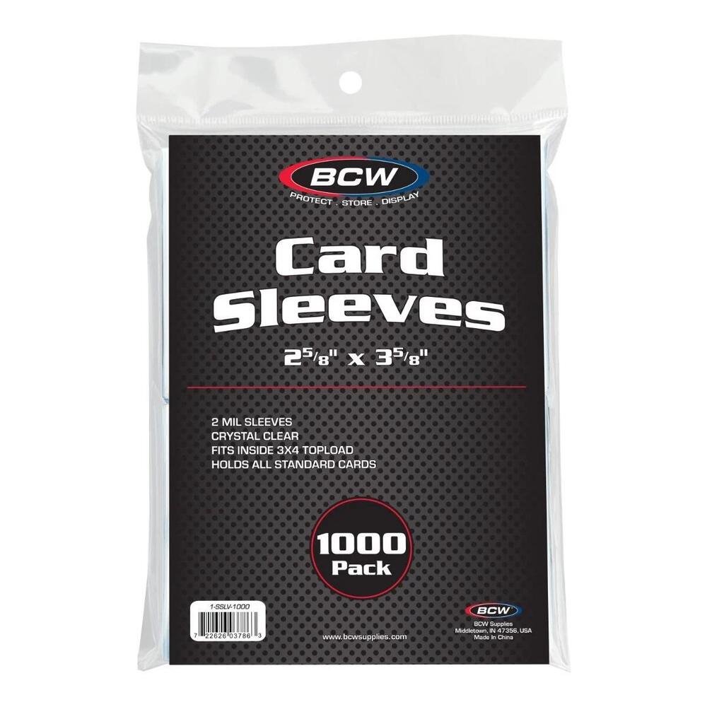 x1000 Penny Sleeves - Clear Standard Card Sleeves 2.625 x 3.625 - BCW