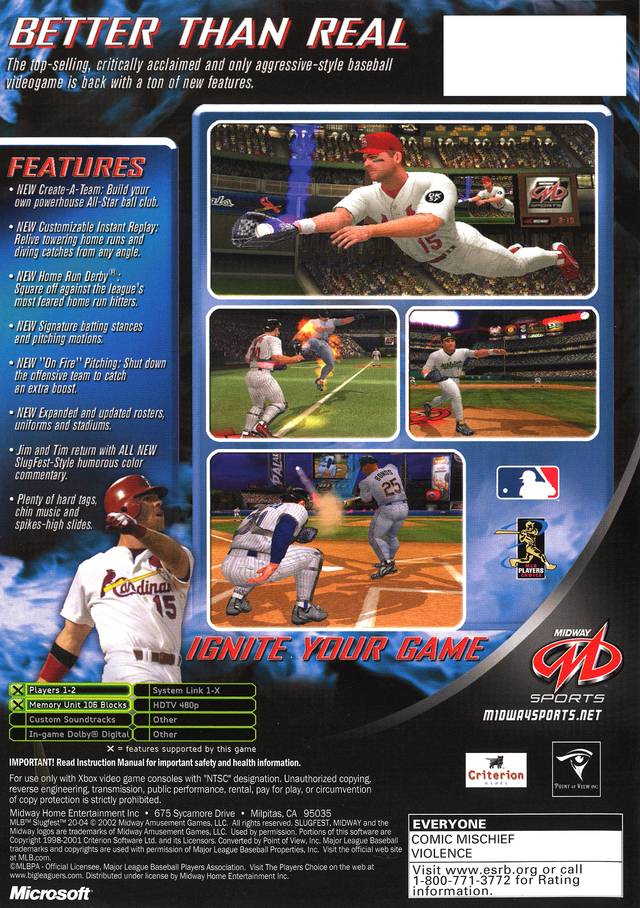 MLB Slugfest 2004 - Xbox