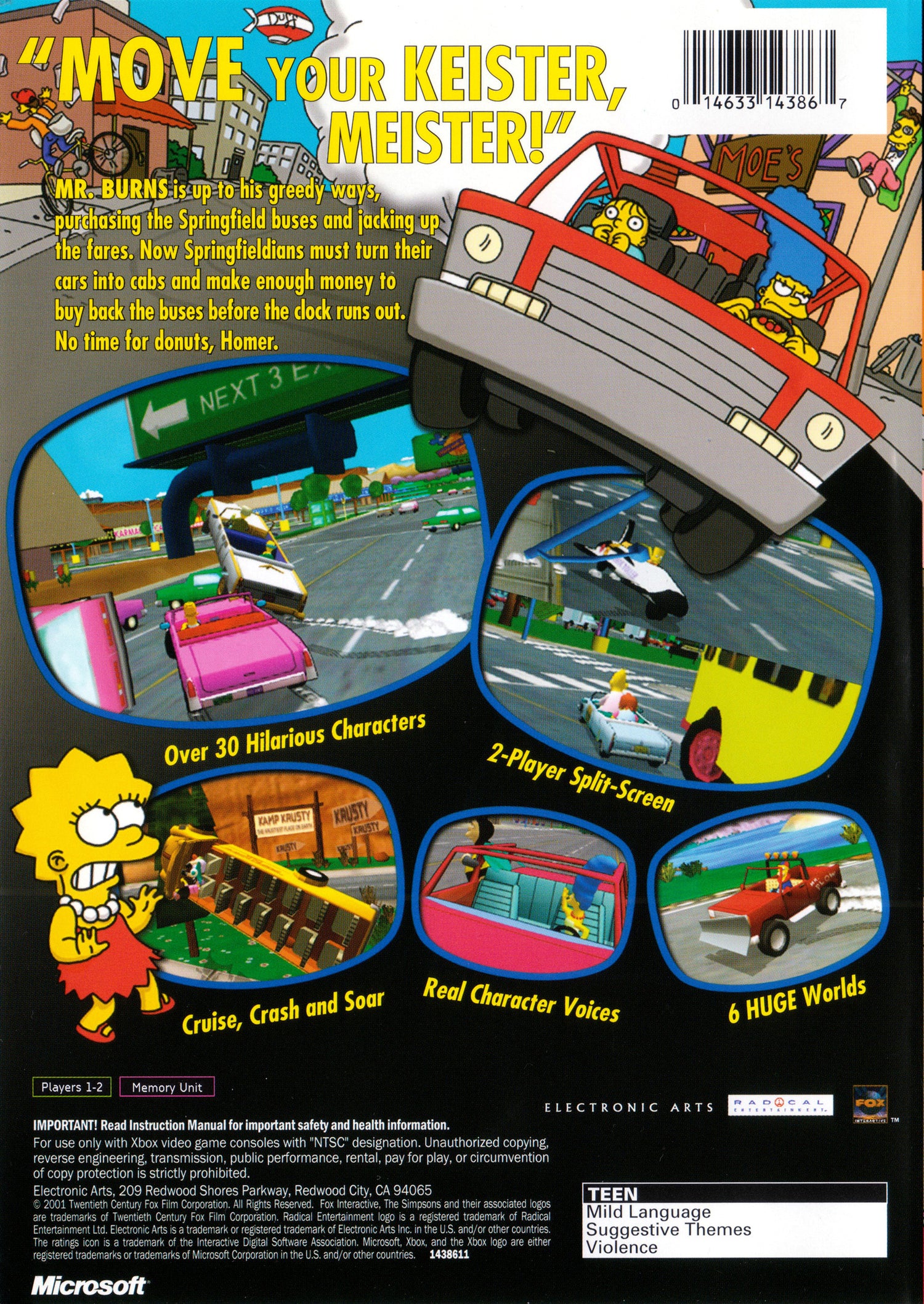 Los Simpson Road Rage [Éxitos de platino] - Xbox