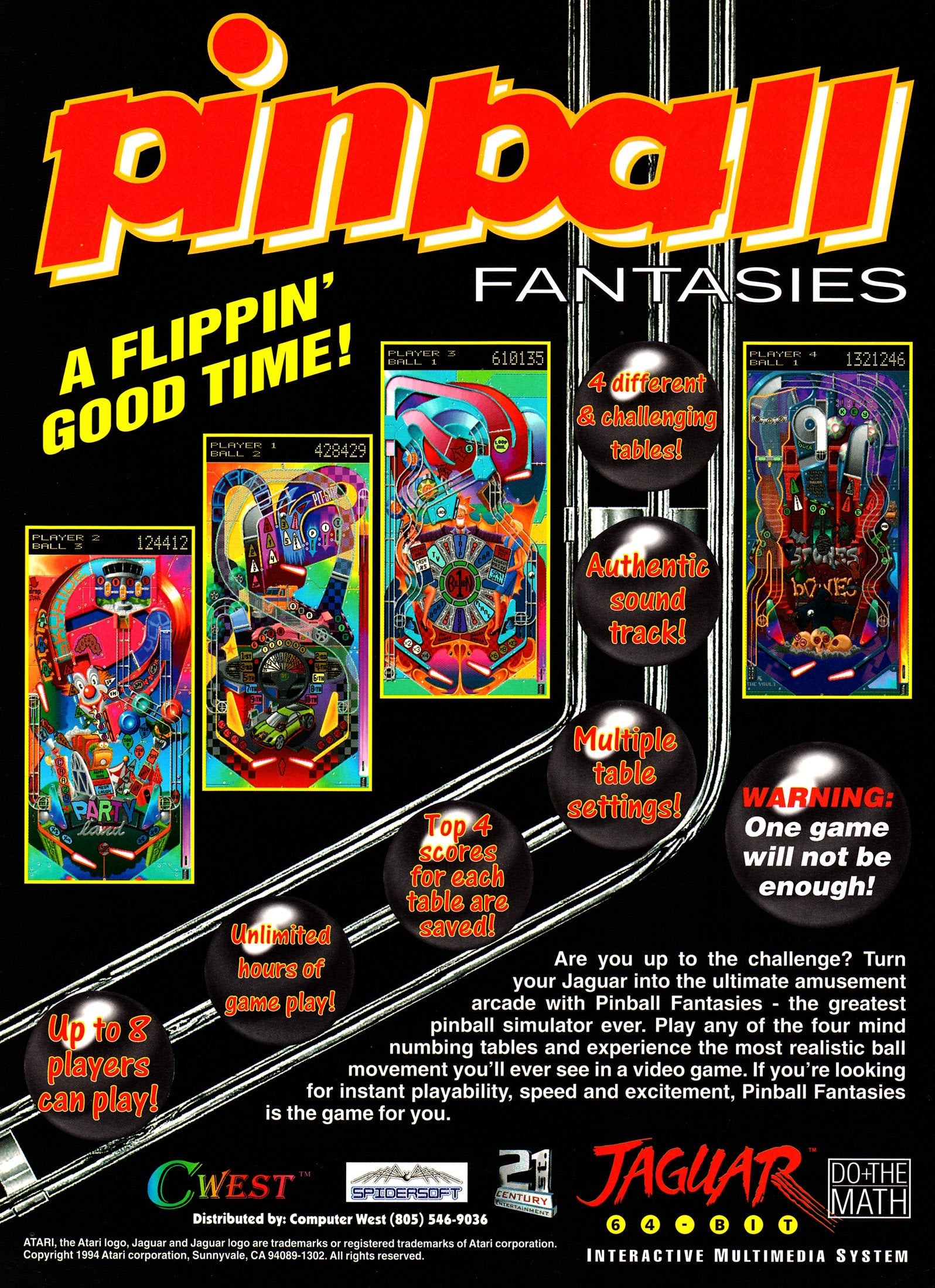 Pinball Fantasies - Jaguar - Retro Island Gaming