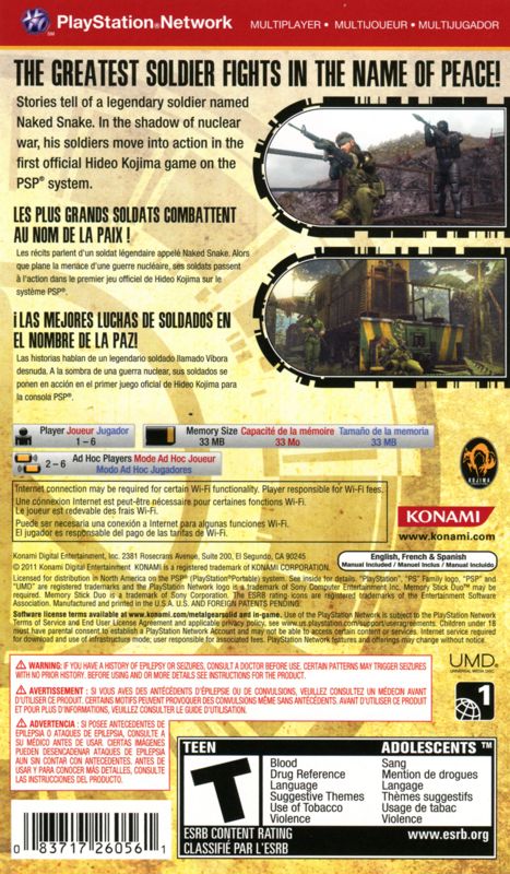 Metal Gear Solid: Peace Walker [Greatest Hits] - PSP