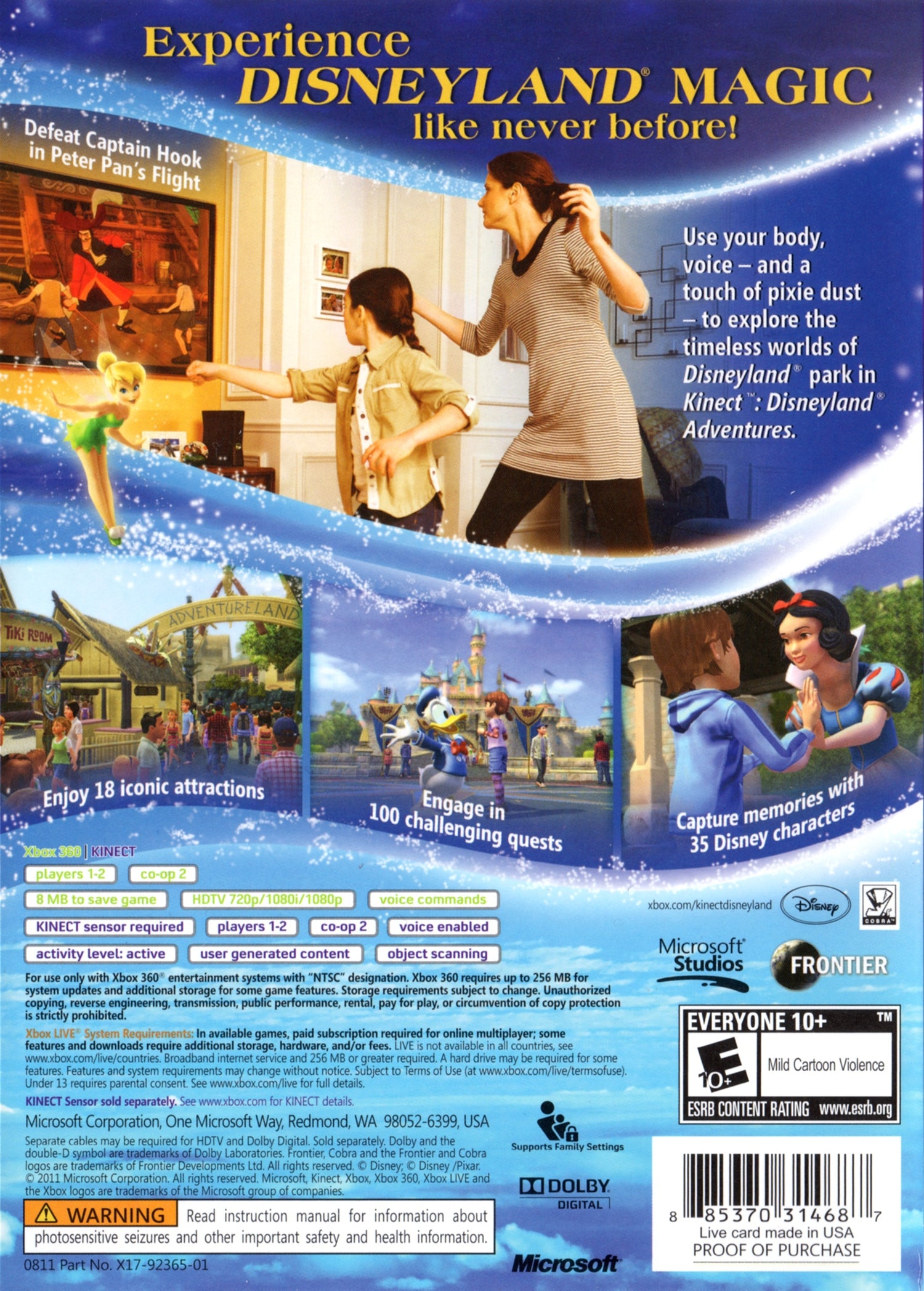 Kinect Aventuras de Disneylandia - Xbox 360