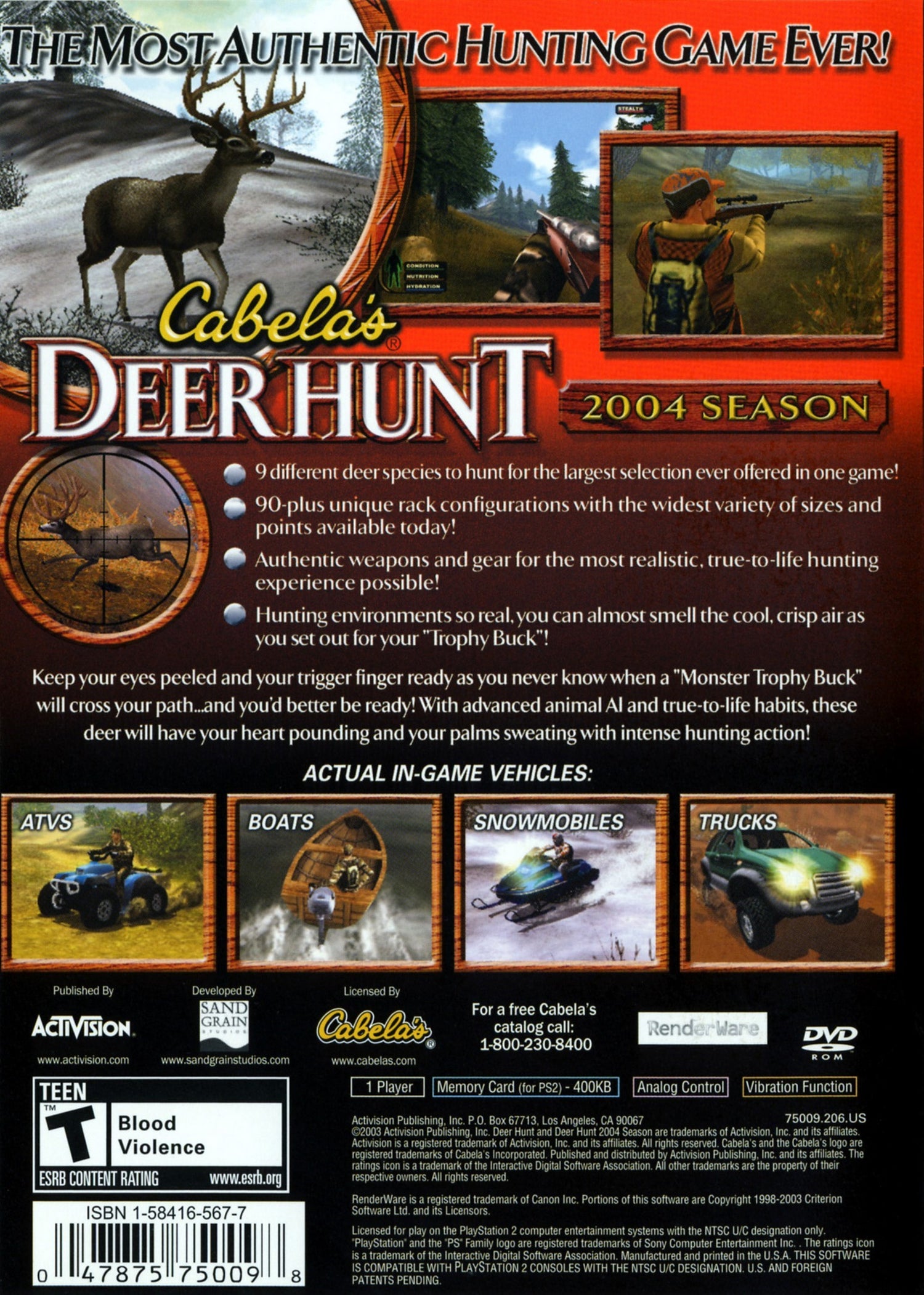 Cabela's Deer Hunt 2004 - Playstation 2