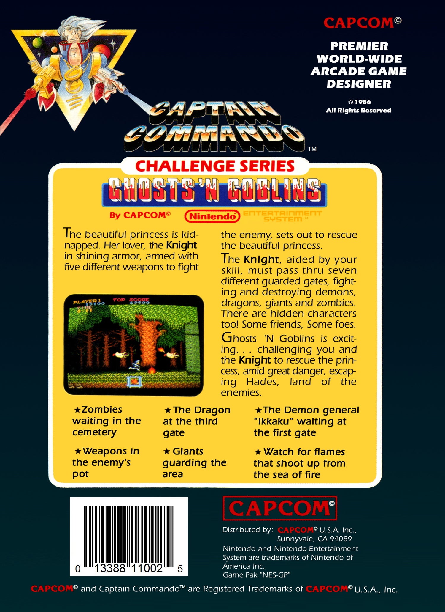 Ghosts 'n Goblins [5 Screw] - NES