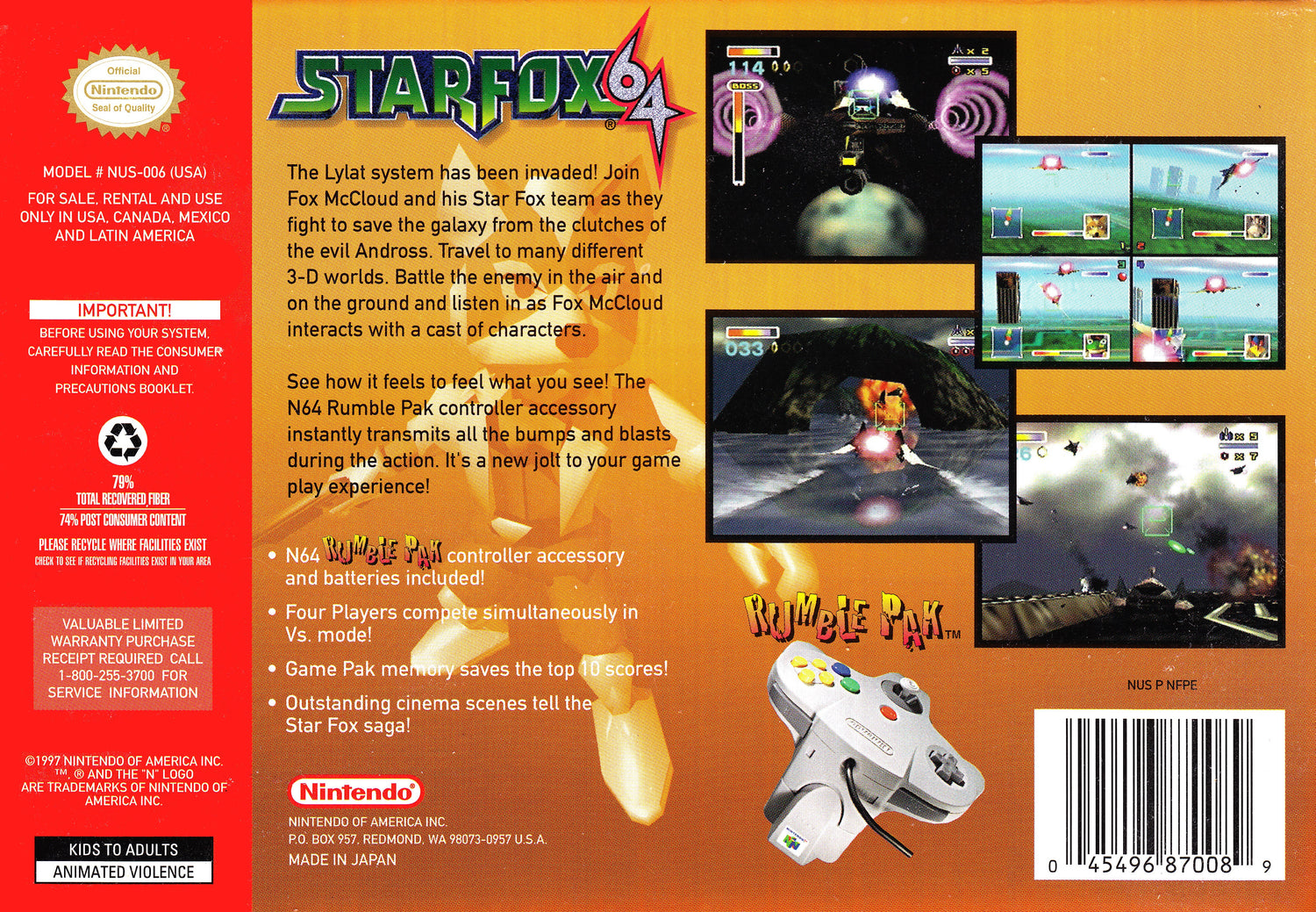 Star Fox 64 - Nintendo 64