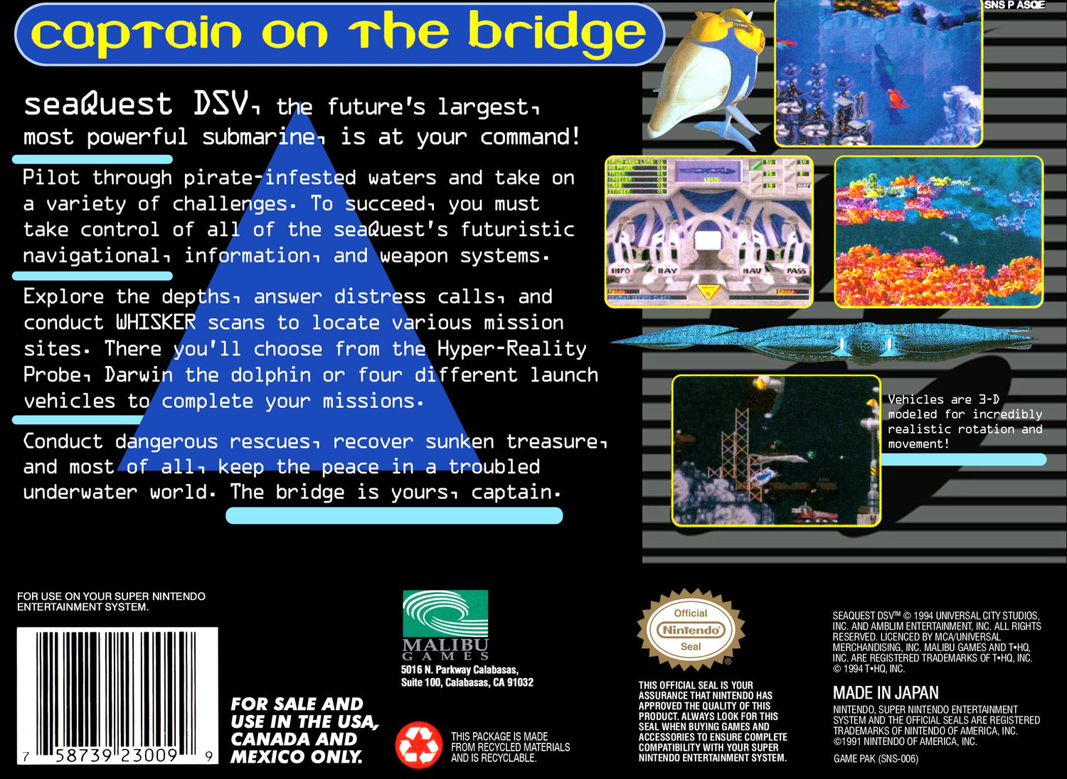 Sea Quest DSV - Super Nintendo - Retro Island Gaming