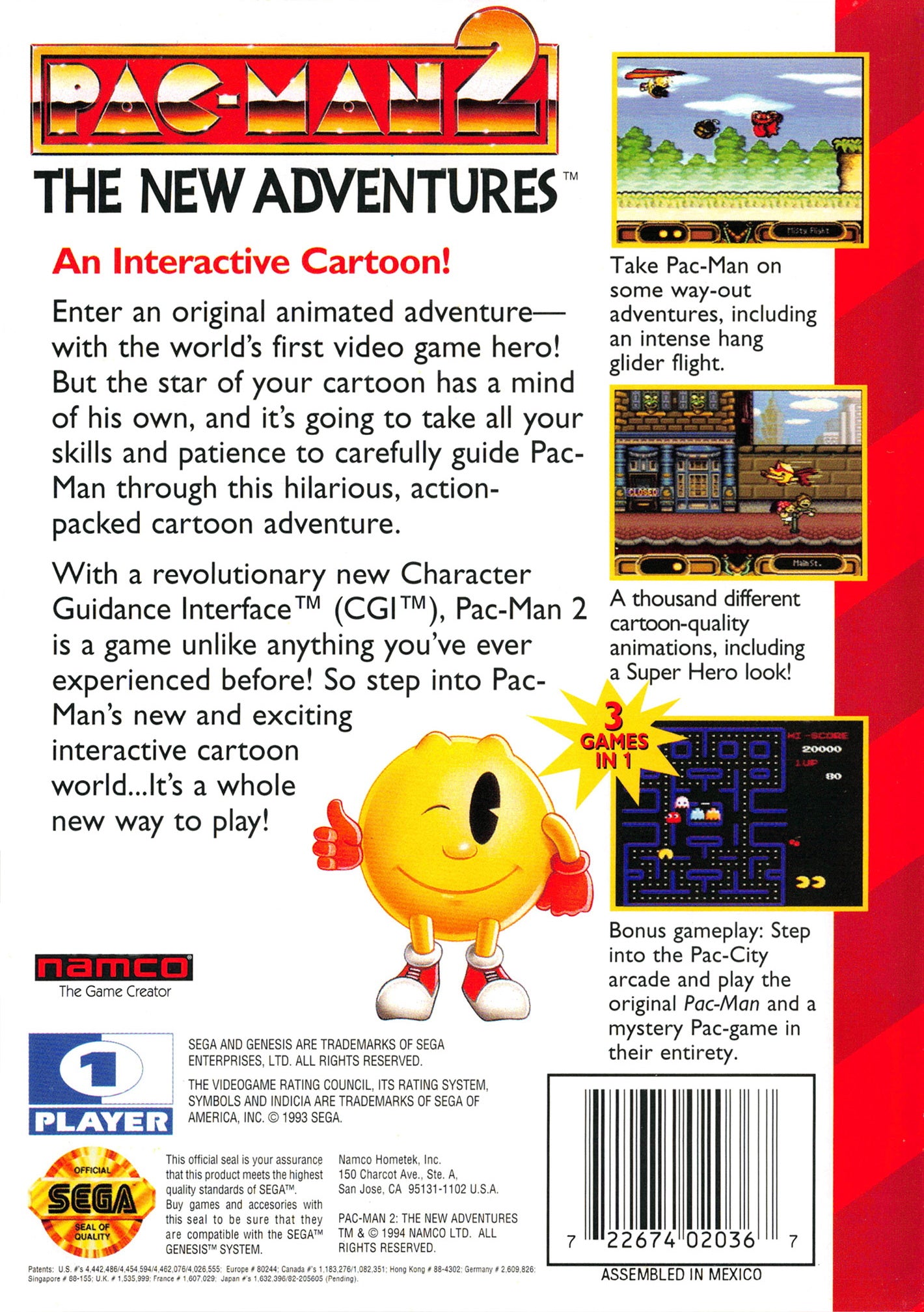 Pac-Man 2 The New Adventures - Sega Genesis