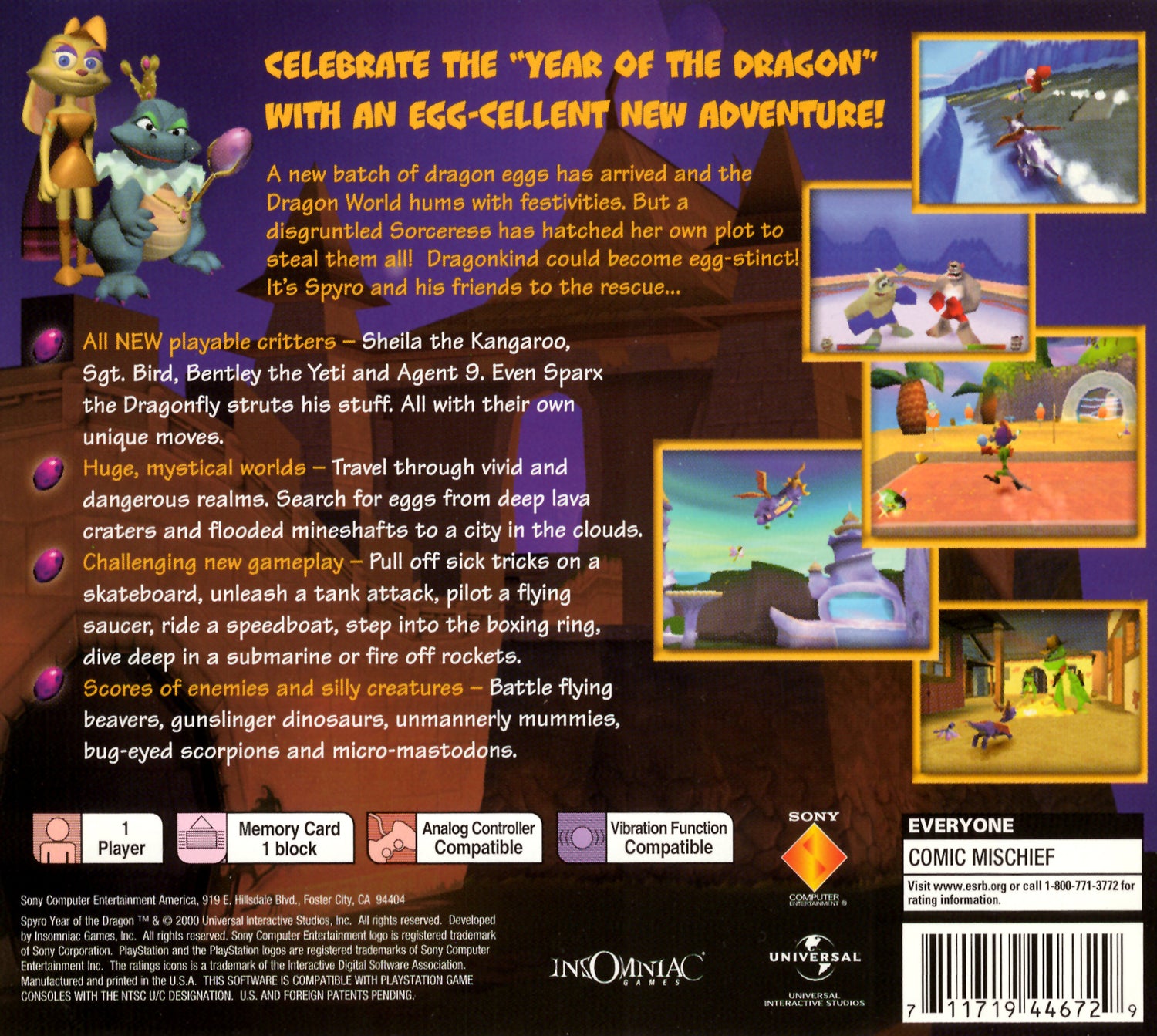 Spyro Year of the Dragon - Playstation