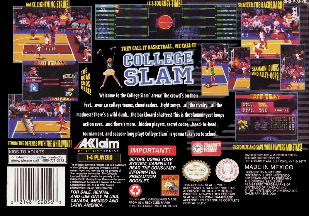 College Slam - Super Nintendo