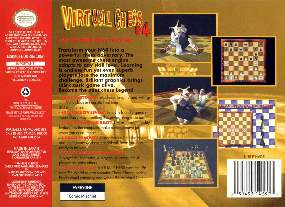 Virtual Chess - Nintendo 64 - Retro Island Gaming
