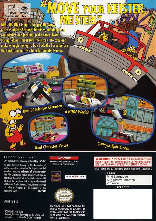 The Simpsons Road Rage - Gamecube