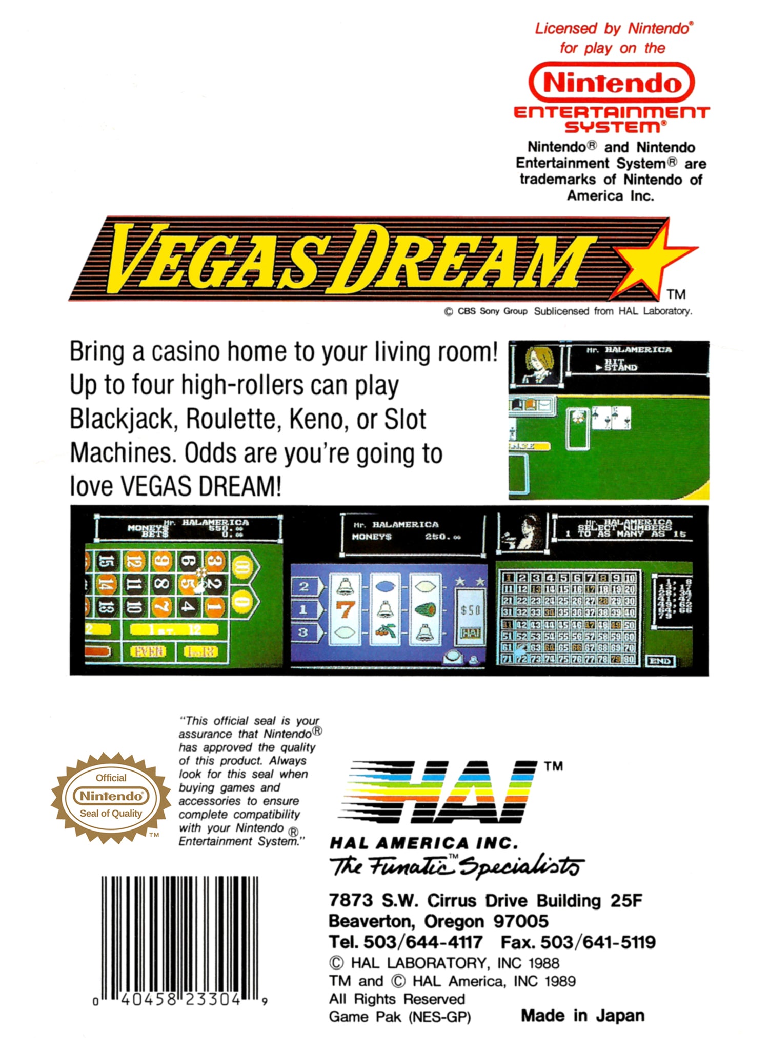 Vegas Dream - NES