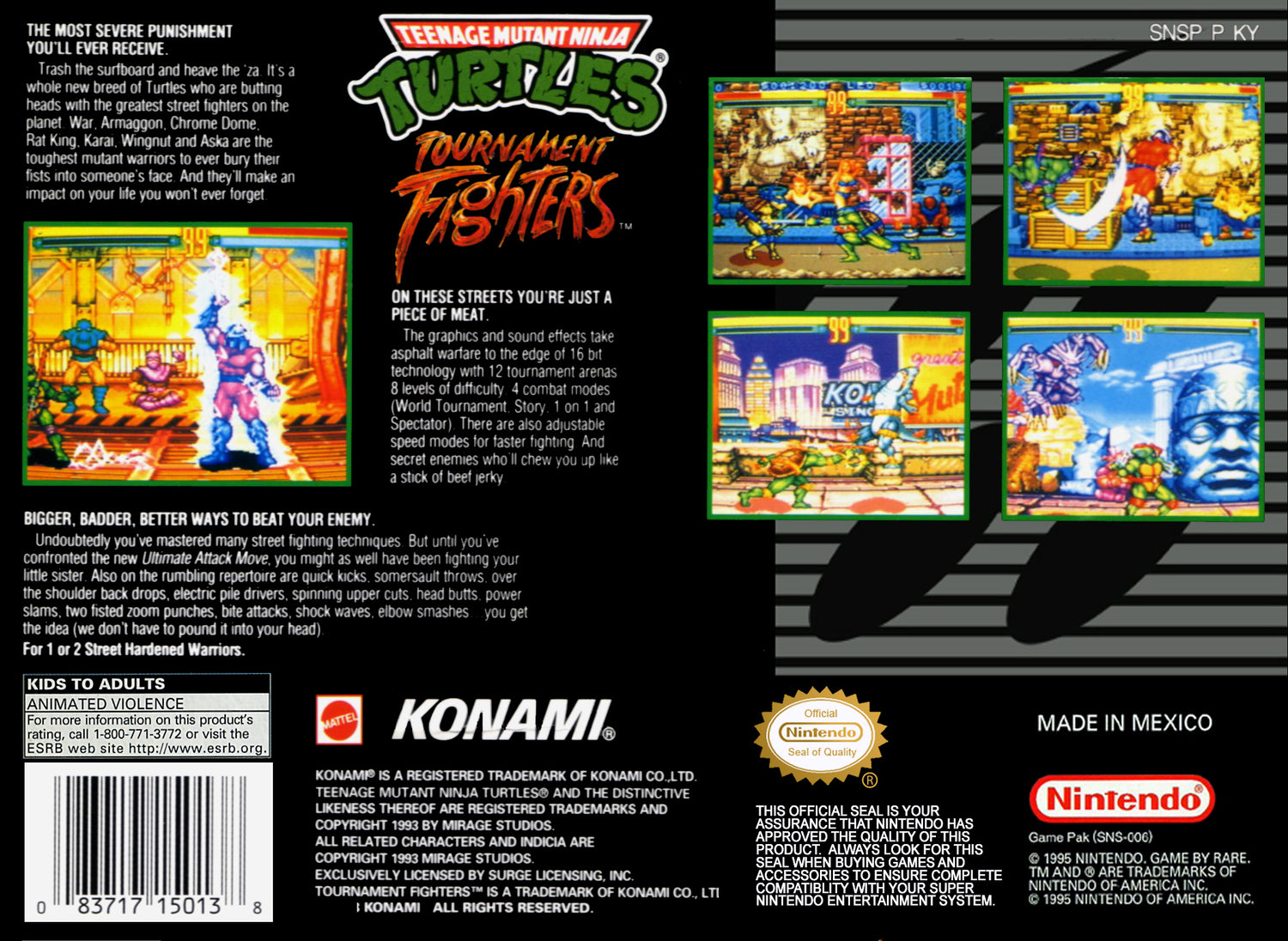 Teenage Mutant Ninja Turtles Tournament Fighters - Super Nintendo