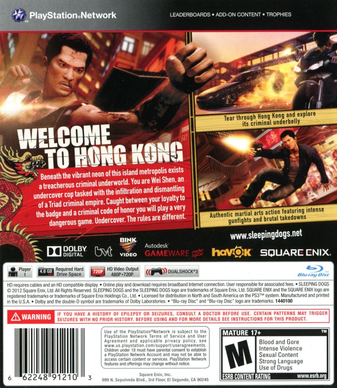 Sleeping Dogs - Playstation 3