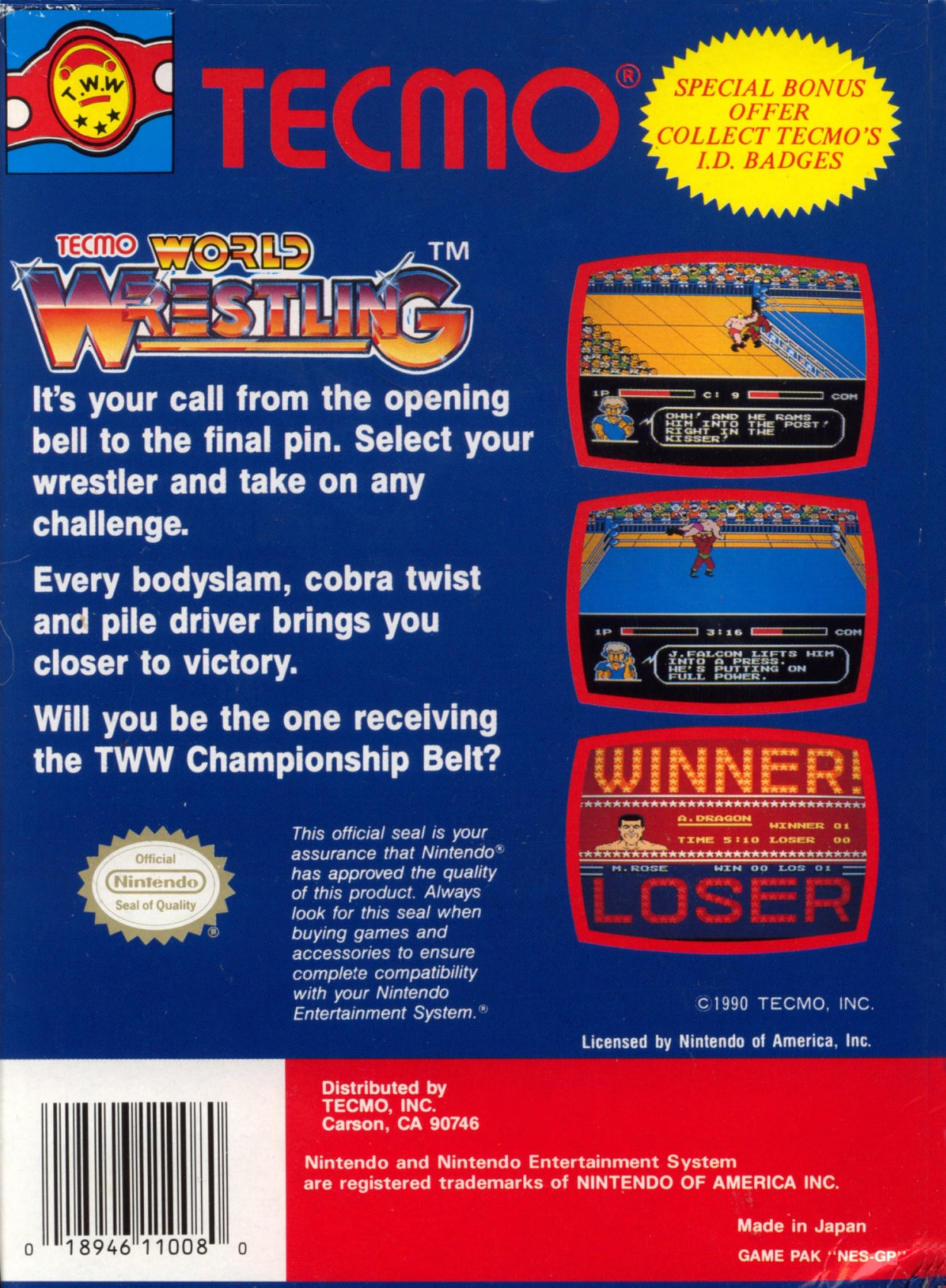 Tecmo World Wrestling - NES - Retro Island Gaming