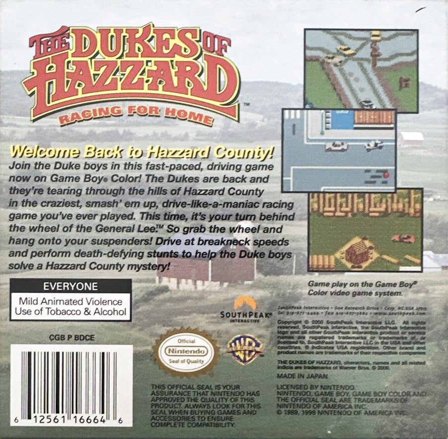 Dukes of Hazzard Racing for Home - GameBoy Color