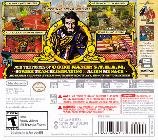 Code Name: S.T.E.A.M. - Nintendo 3DS