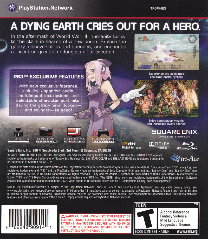 Star Ocean: The Last Hope International - Playstation 3