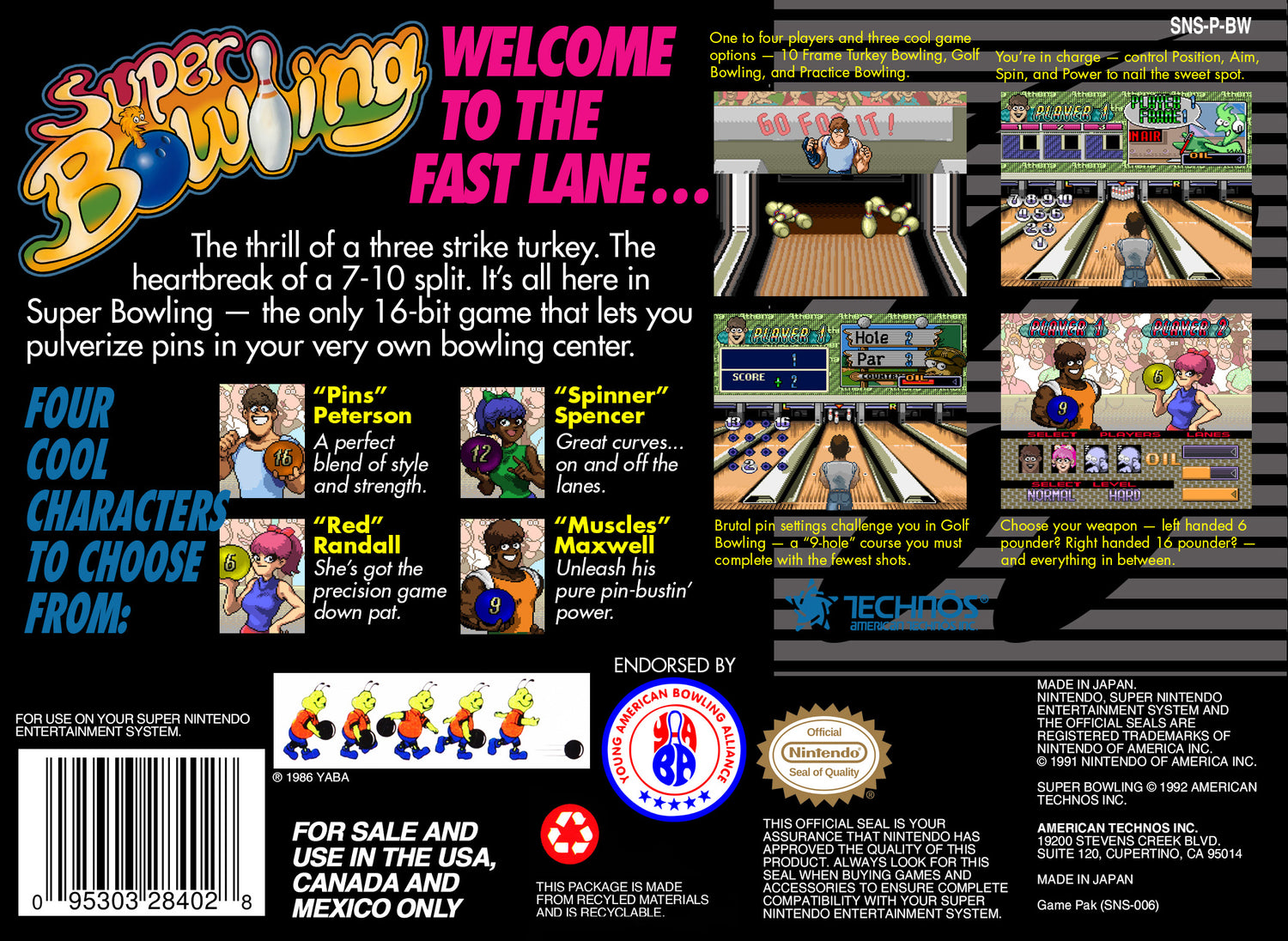 Super Bowling - Super Nintendo