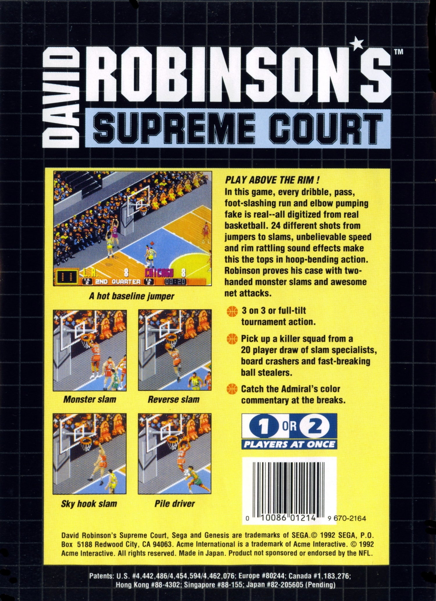 David Robinson's Supreme Court - Sega Genesis