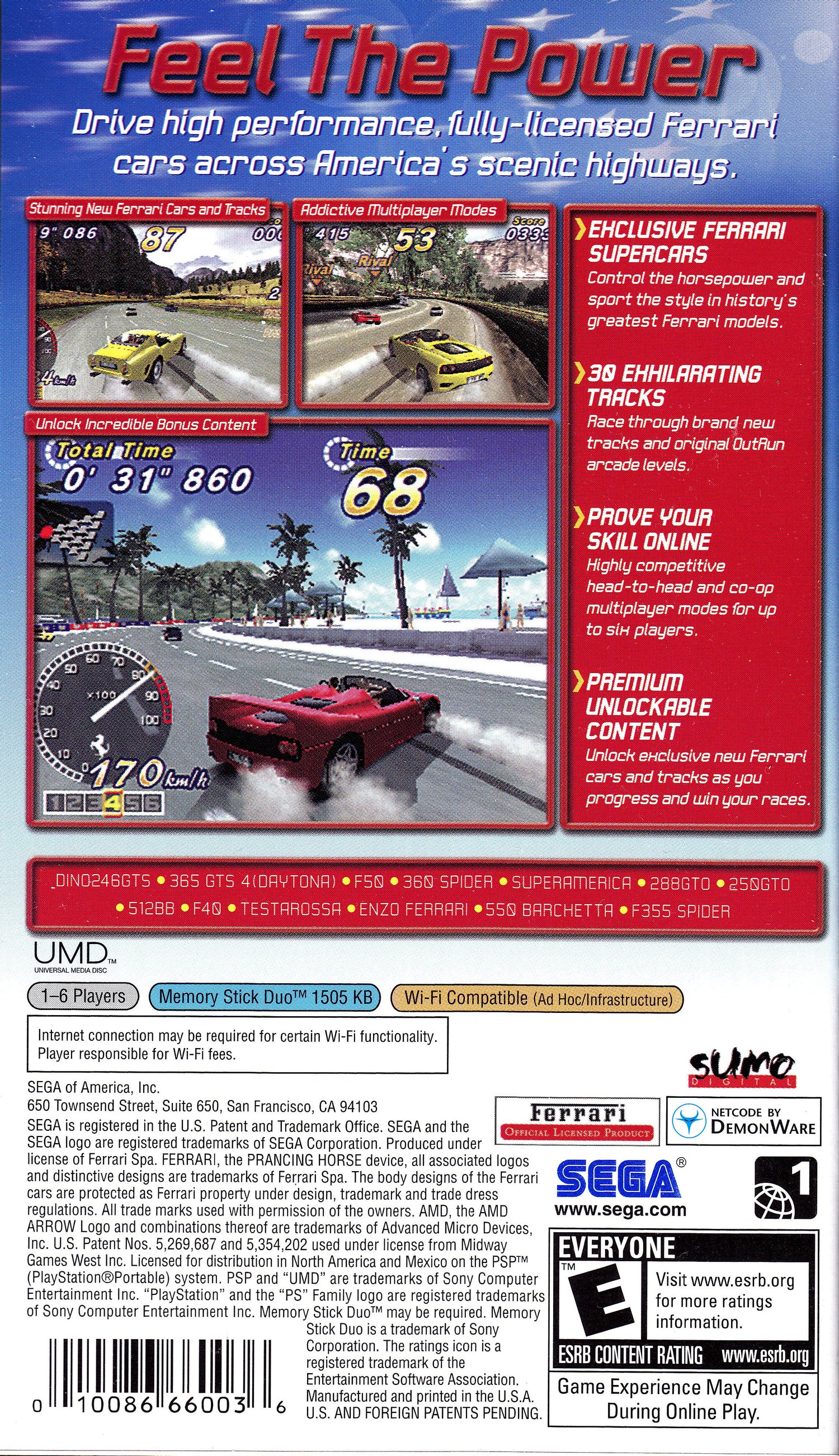 OutRun 2006 Coast 2 Coast - PSP