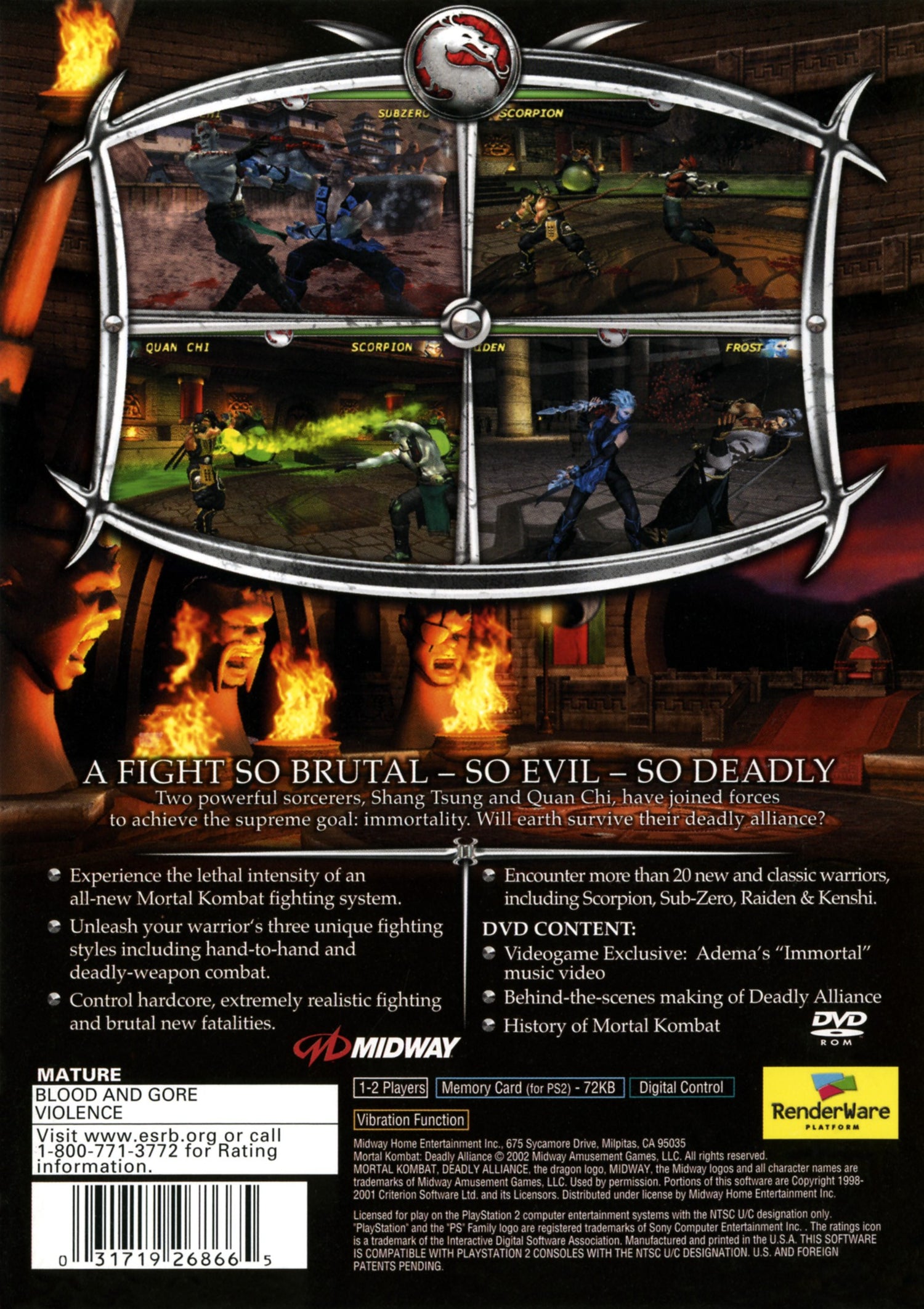 Mortal Kombat Deadly Alliance [Greatest Hits] - Playstation 2