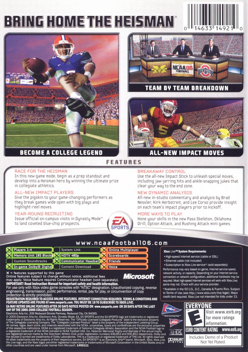 NCAA Football 2006 - Xbox