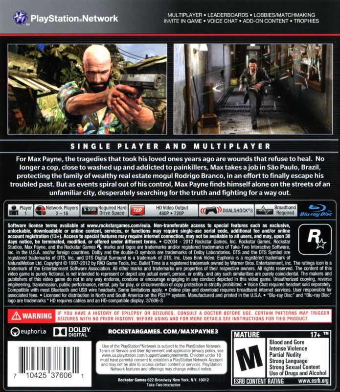 Max Payne 3 - Playstation 3