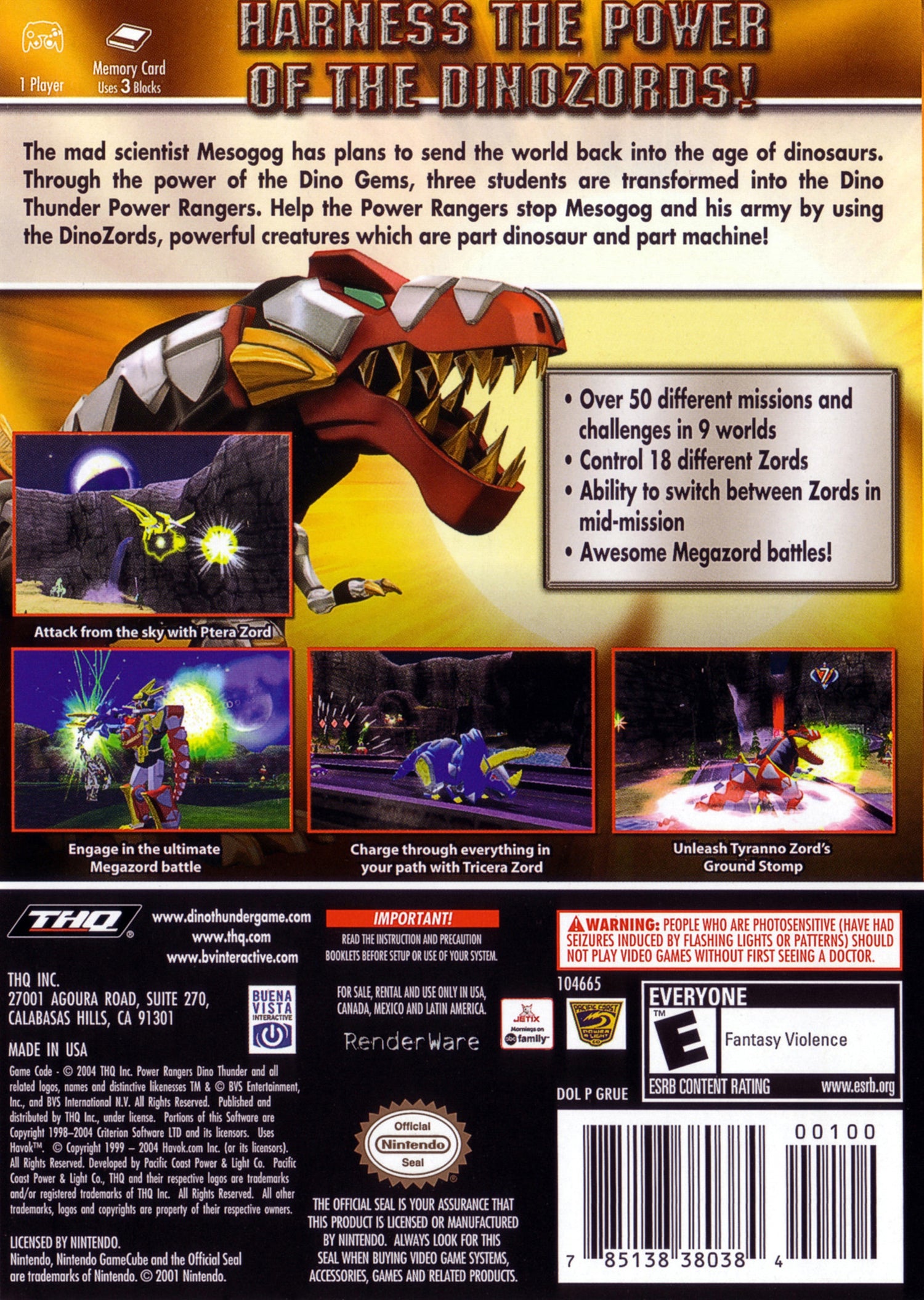Power Rangers Dino Thunder - Gamecube