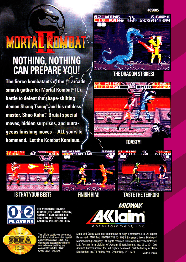 Mortal Kombat II - Sega Game Gear