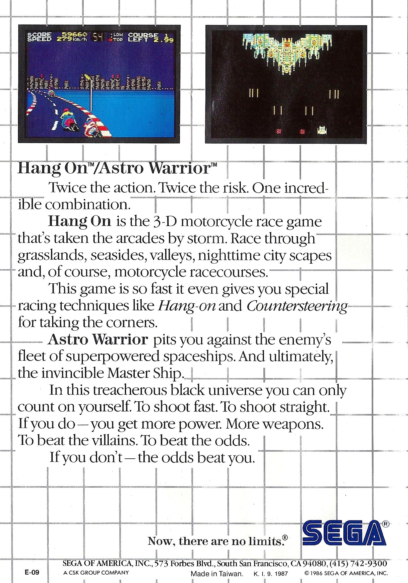 Hang-On and Astro Warrior - Sega Master System