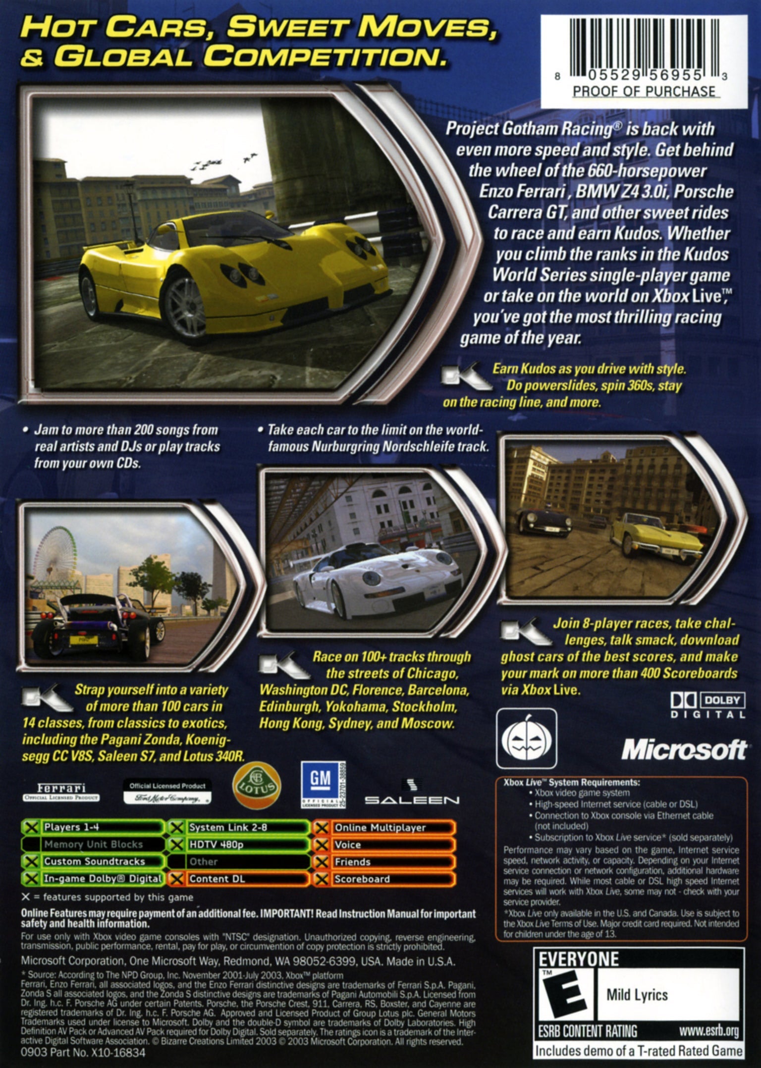 Project gotham racing 2 xbox première génération - Jeux vidéo Project gotham racing 2 xbox première génération - Jeux vidéo