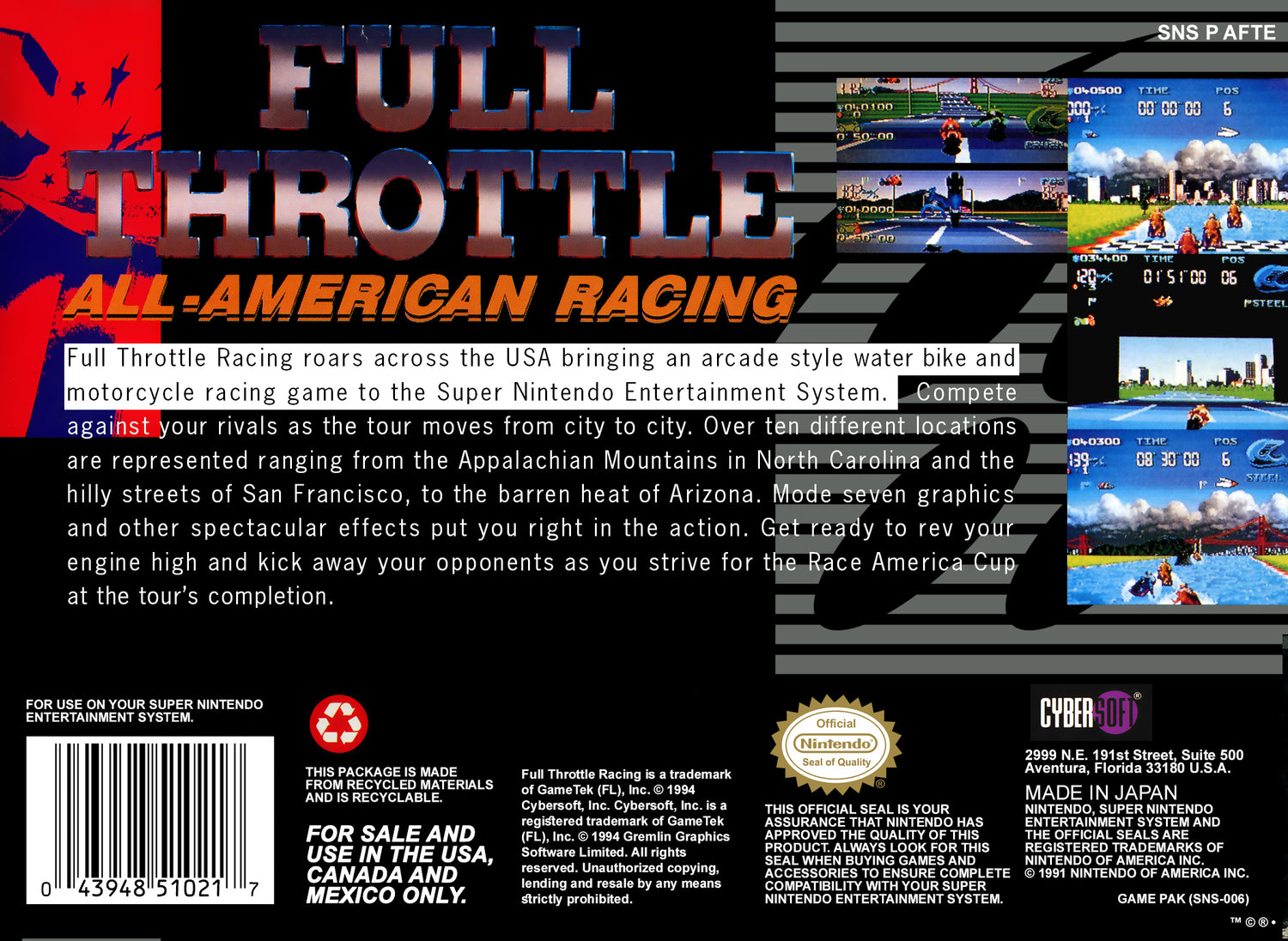 Full Throttle - Super Nintendo
