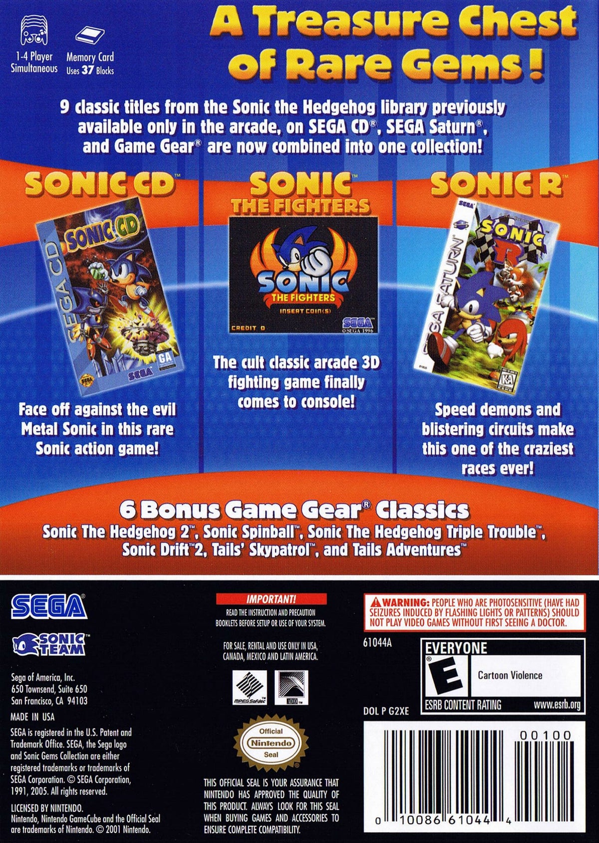 Sonic Gems Collection - Gamecube