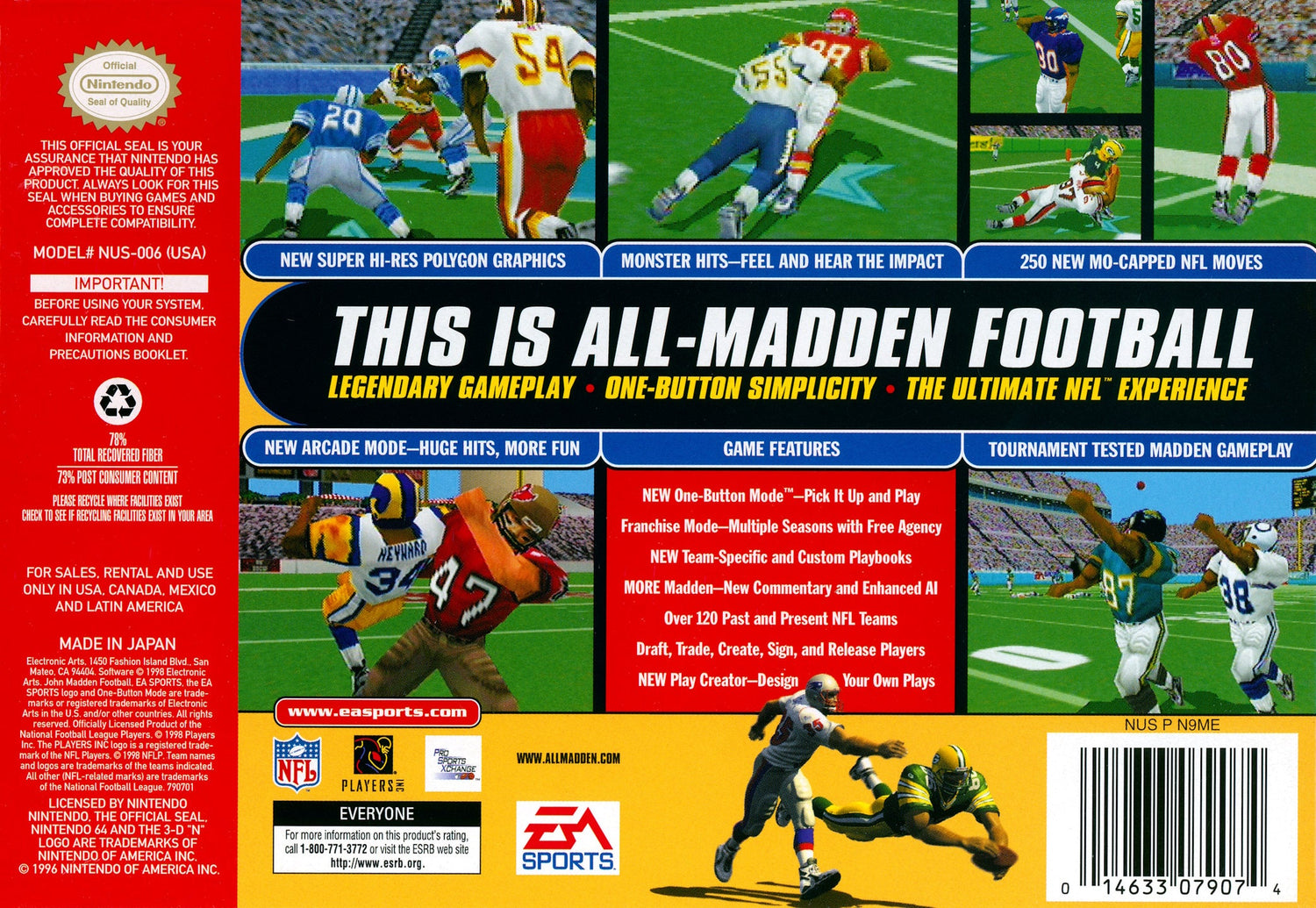 Madden 99 - Nintendo 64