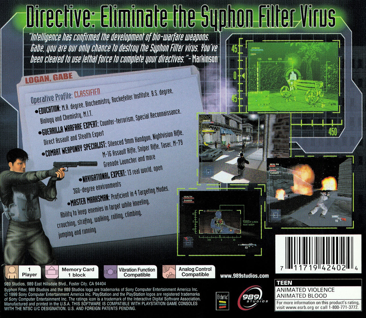 Syphon Filter [Greatest Hits] - Playstation