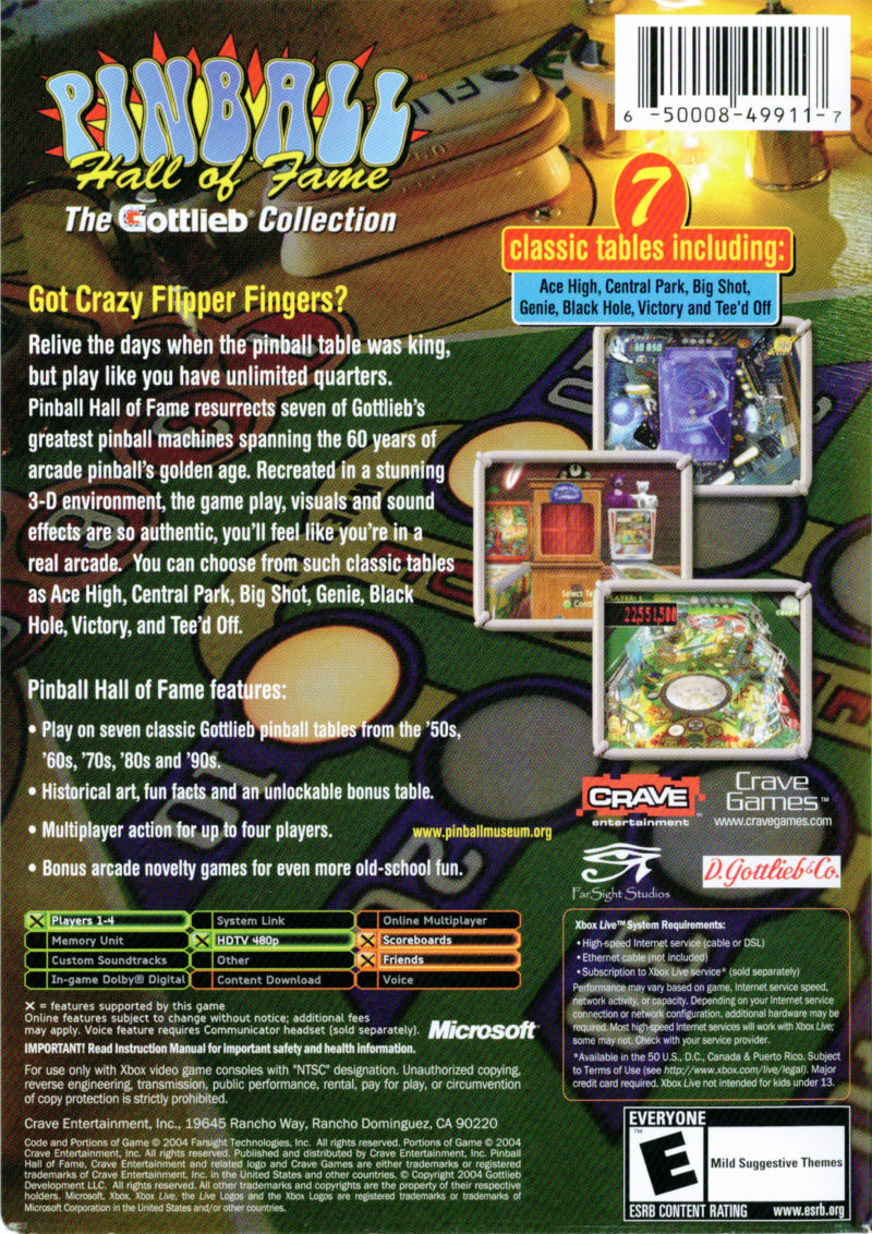 Pinball Hall of Fame The Gottlieb Collection - Xbox