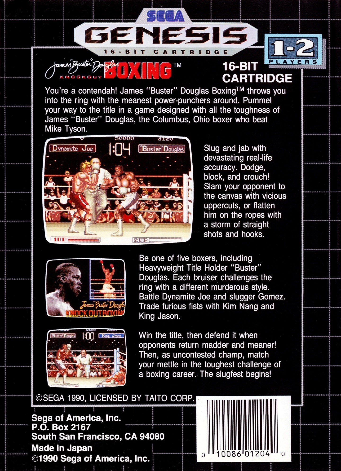 James Buster Douglas Knockout Boxing - Sega Genesis