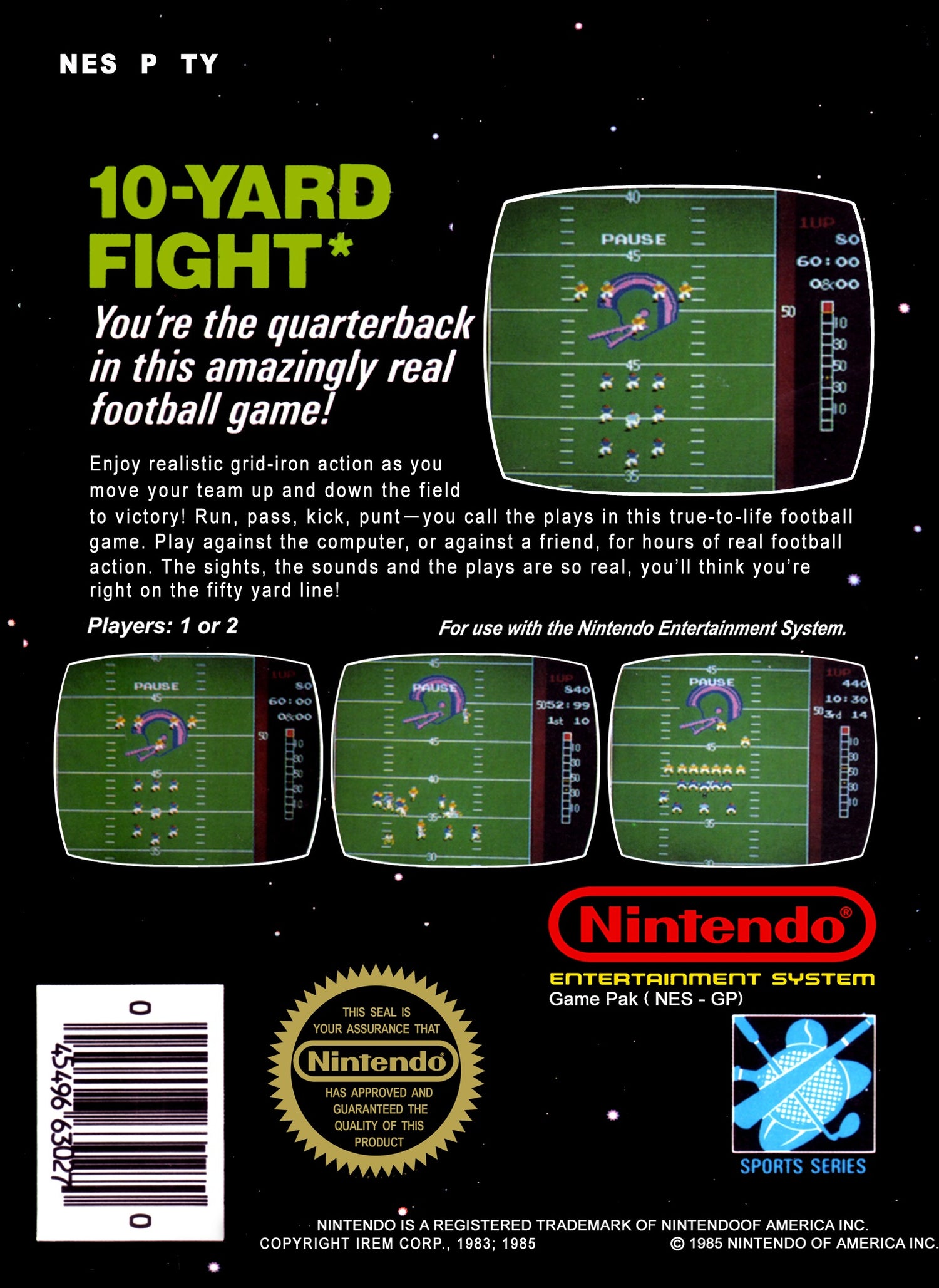 10-Yard Fight [5 Screw] - NES