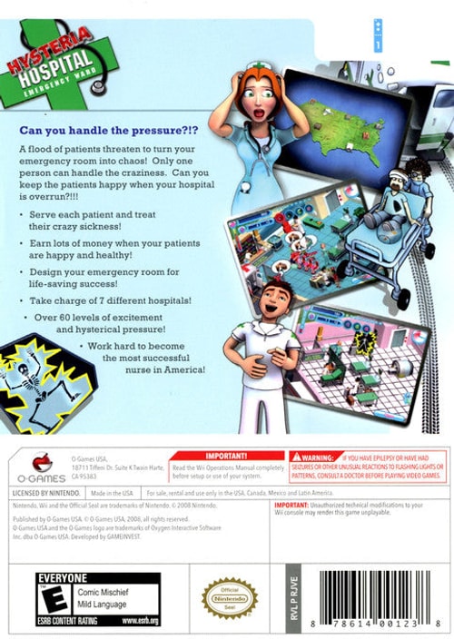 Hysteria Hospital: Emergency Ward - Wii
