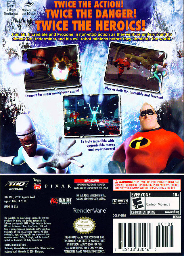 The Incredibles Rise of the Underminer - Gamecube