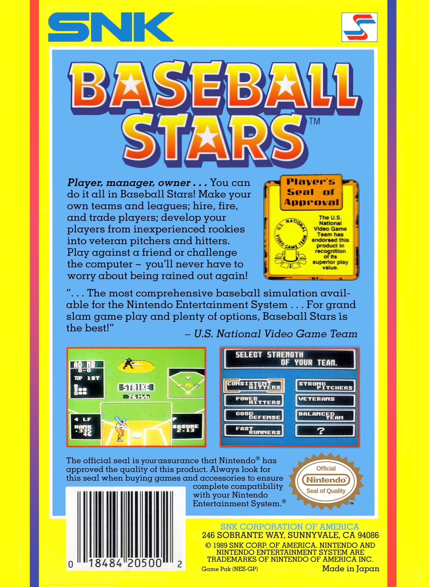 Baseball Stars - NES