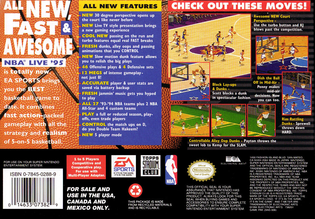 NBA Live 95 - Super Nintendo
