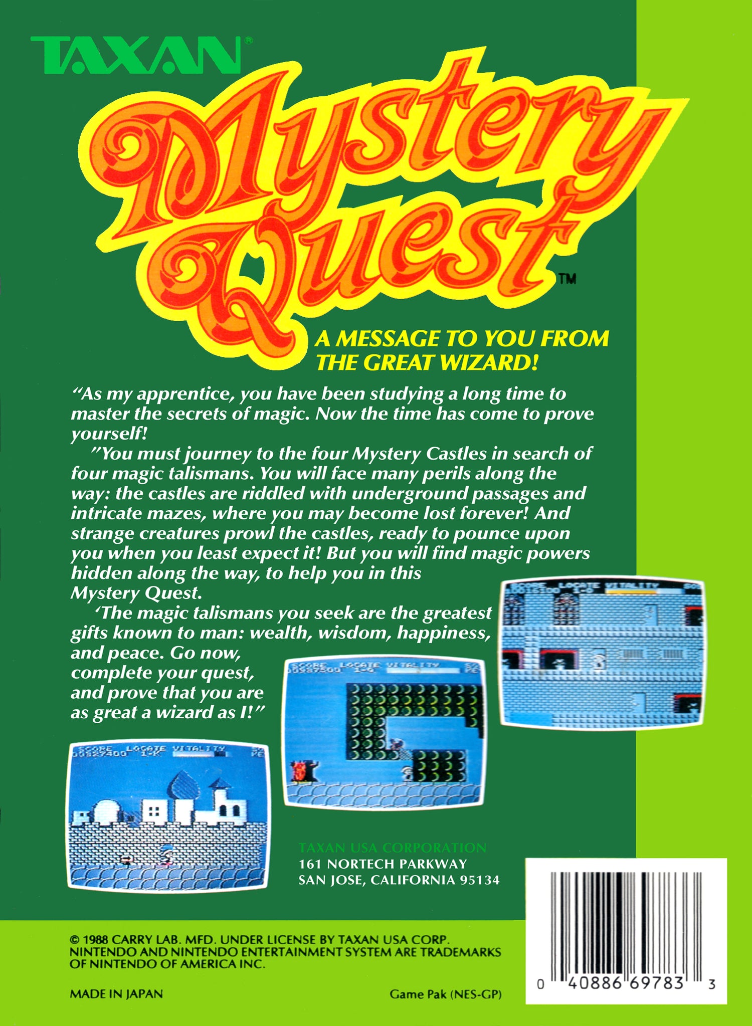 Mystery Quest - NES