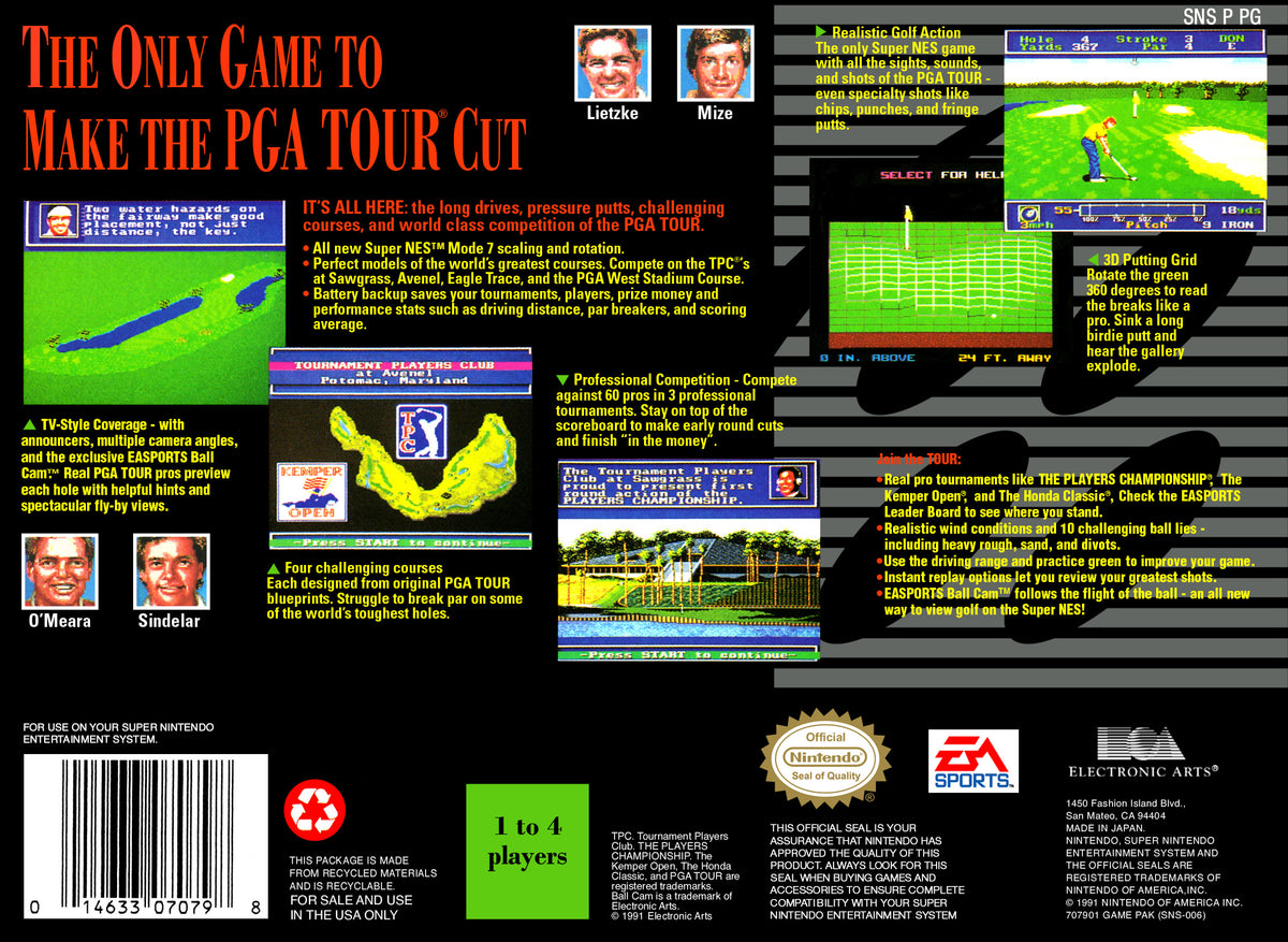 PGA Tour Golf - Super Nintendo - Retro Island Gaming