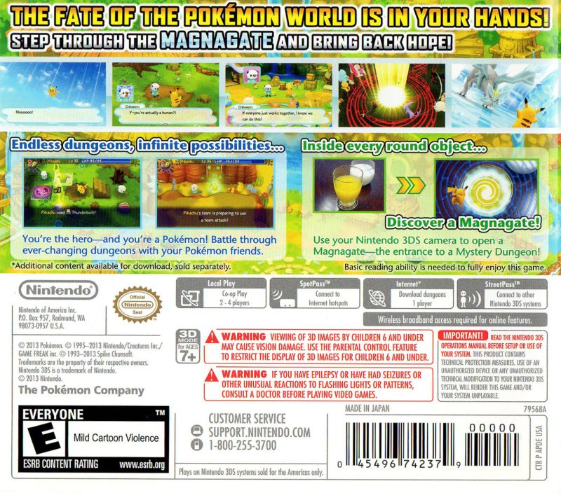 Pokemon Mystery Dungeon Gates To Infinity - Nintendo 3DS